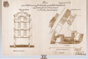 Projekt rozbudowy fabryki wykonany przez architekta Emauela Rost'a w 1919 r .