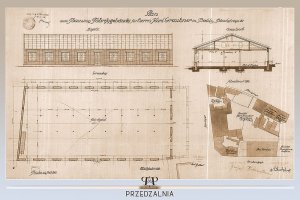 Projekt rozbudowy fabryki z 1919 r nowy obiekt z przeznaczeniem maszyn parowych.